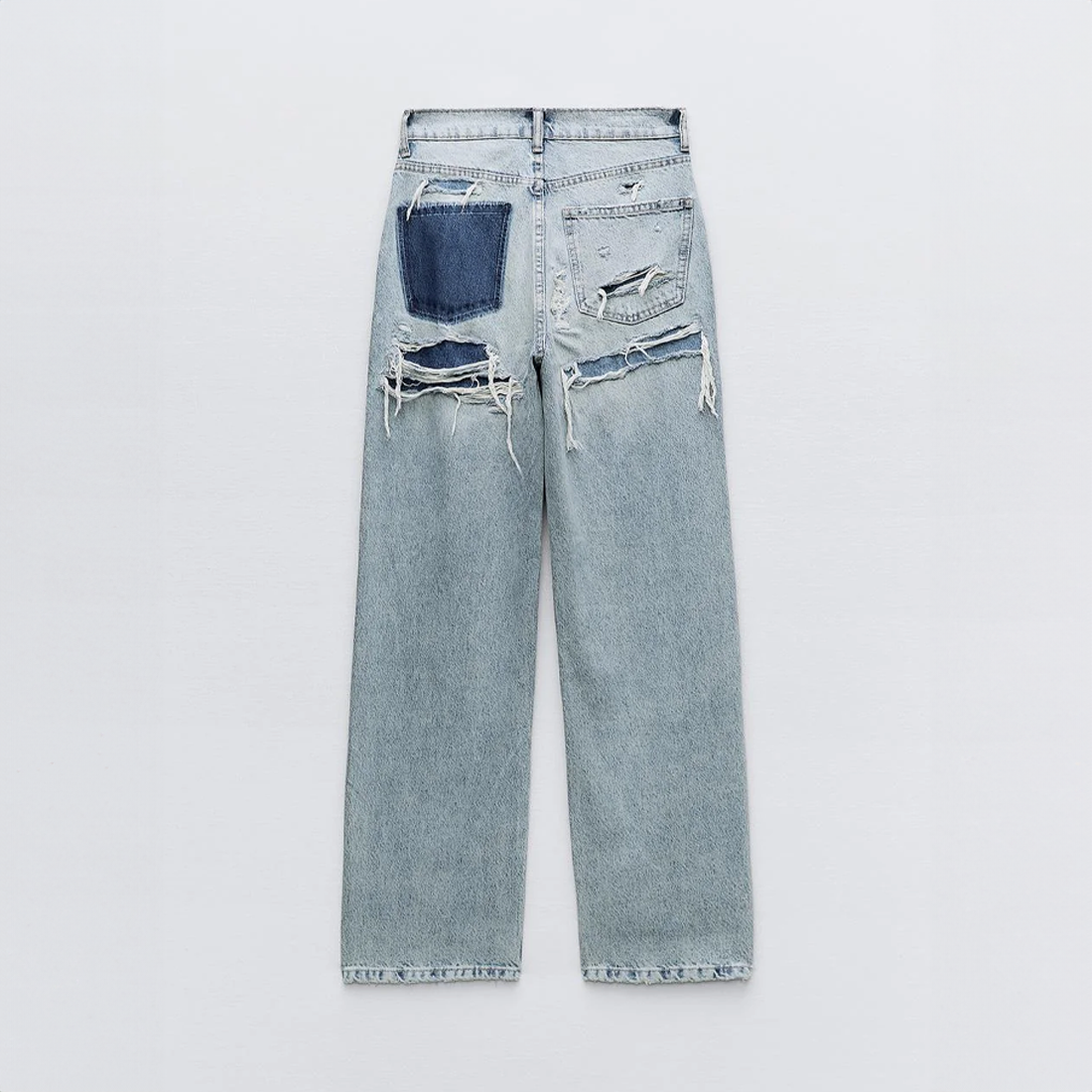 Vintage Jeansy z Wysokim Stanem Przetarcia